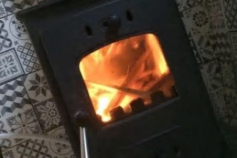 A wood burned keeps the pod warm if the Scottish weather turns cold.