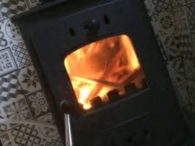 A wood burned keeps the pod warm if the Scottish weather turns cold.