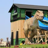 A sneak preview of the new Gulliver’s Valley site in Rotherham. Pictured is the T-Rex Tower water slides in the Lost World area. Picture: Chris Etchells