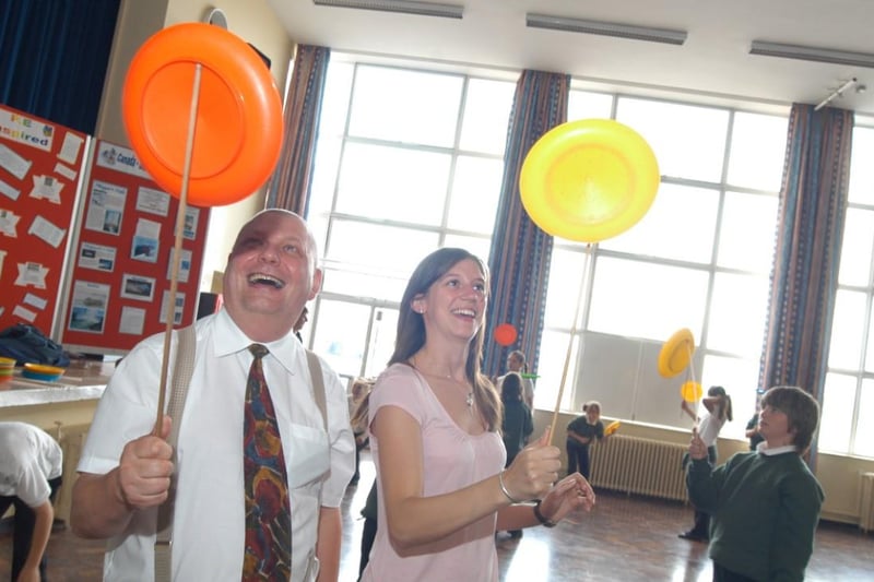 Normal lessons were replaced by something a bit different one morning at Holgate School in Hucknall as staff and pupils learnt some circus skills