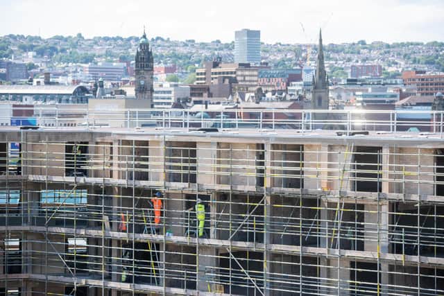Construction resumed in May on phase two of Park Hill's redevelopment. Picture: Vox Multimedia Ltd.
