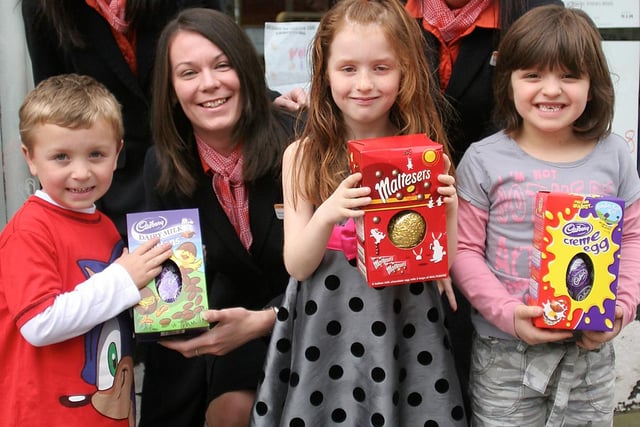 Co-Op Travel held an  Easter colouring competition with Buxton Infant school in 2009, age group winners Reuben Bloom, Amber Bailey and Amy Evans with staff Abi Hodgson, Nicola Ledward and Hannah Wragg