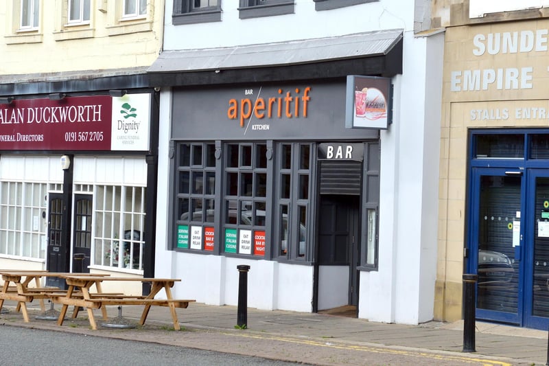 Aperitif on High Street West, Sunderland, has a 4.8 rating.