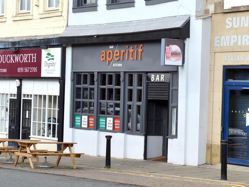 Aperitif on High Street West, Sunderland, has a 4.8 rating.
