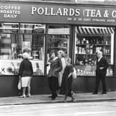 The old grocers Pollards (Tea & Coffee) Ltd., Glossop Road, Sheffield, shortly before it closed in 1979