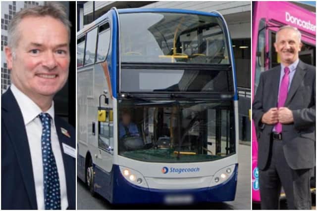 Stagecoach chief executive Martin Griffiths and Nigel Eggleton, managing director of First South Yorkshire have hit back at criticism of bus services from Mayor Dan Jarvis
