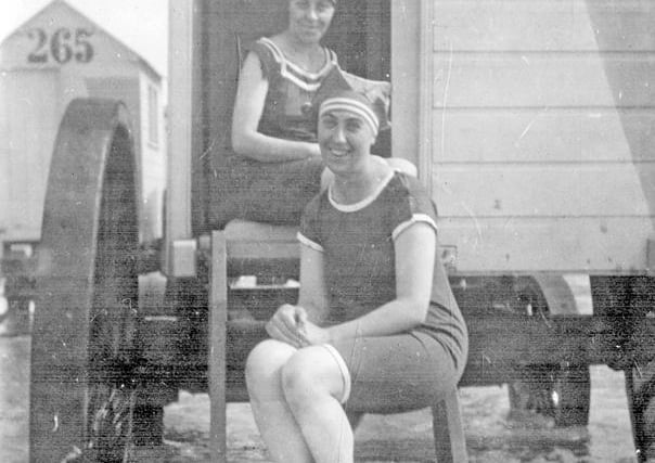 Ida Stringfellow and friend at Scarborough, 1912