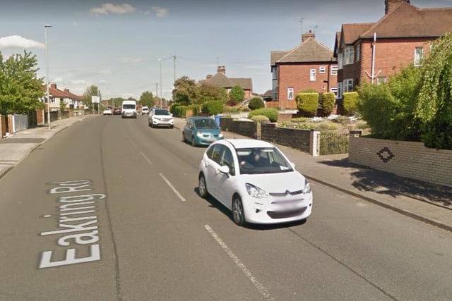 Eakring Road, Mansfield, a 30mph limit, is another casualty hotspot.