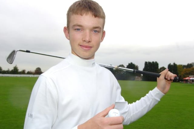Sam Young, aged 15 from Tickhill. He was scouted on the green after winning a compeition.
