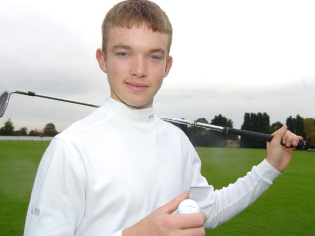 Sam Young, aged 15 from Tickhill. He was scouted on the green after winning a compeition.