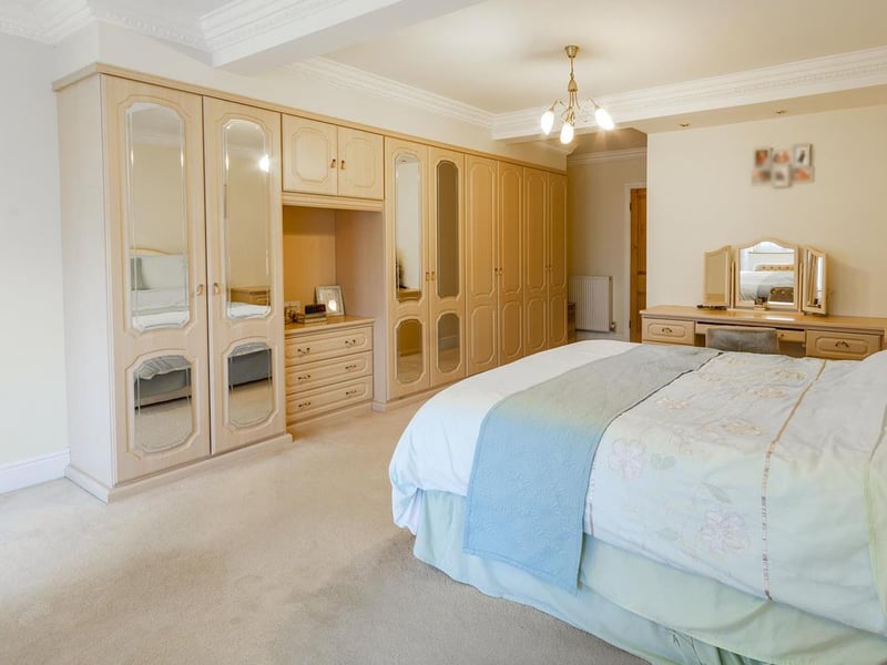With built-in wardrobes.
