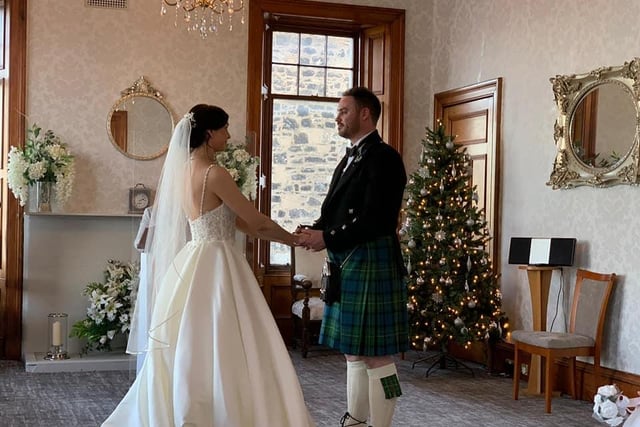 Lisa Jane Paterson and her partner got married just before Christmas on December 22 in South Queensferry on a lovely sunny day. Their guest list of 160 got whittled down to just 12.