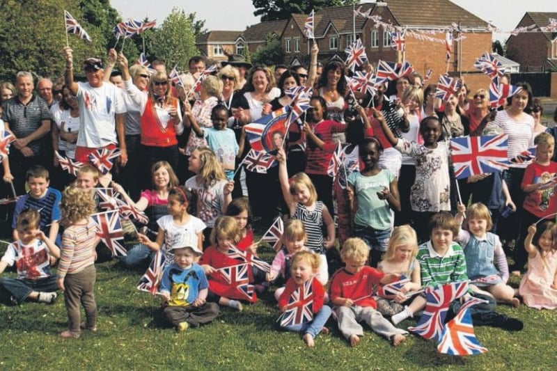 Residents of Boatswain Drive in Hucknall were in colourful party mood