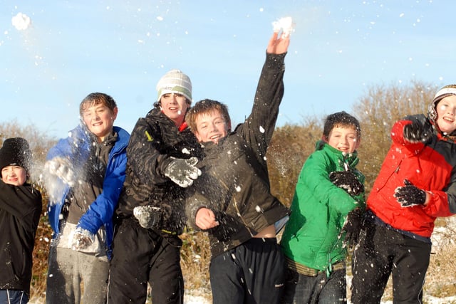 Back to 2009 for this snowball fight. Can you spot someone you know?