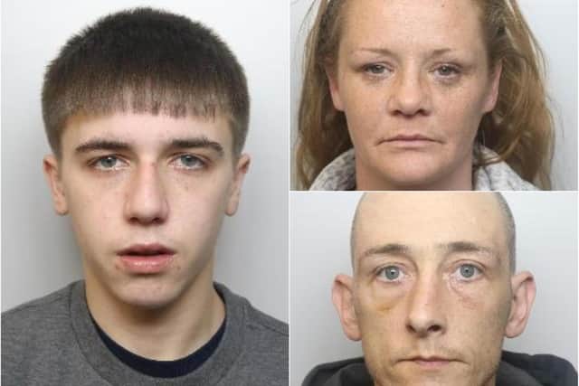 Kai Smith (left), Natalie Mackay (top right) and Stuart Price (bottom right) have all been sentenced recently over crimes in Sheffield