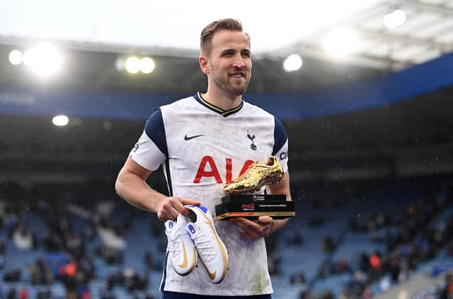 Harry Kane was the Premier League top goalscorer for the 2020/21 season, scoring 23 goals. (Photo by Laurence Griffiths/Getty Images)