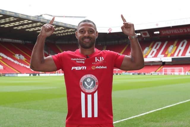 Former world champion boxer and Sheffield United fan Kell Brook has struck up a bromance with Sheffield Wednesday star Josh Windass. Pic: Lawrence Lustig