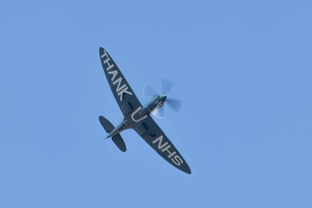 This spectacular picture of the NHS Spitfire flying over Portsmouth was taken by Ian Gray