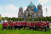 The Choristers assembled outside Berlin Cathedral