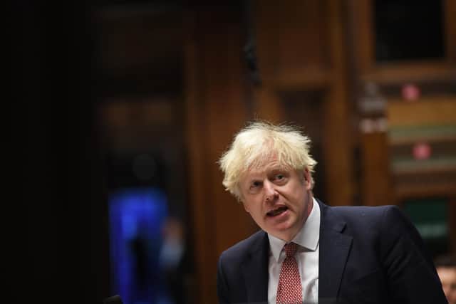 Prime Minister Boris Johnson speaking during Prime Minister's Questions in the House of Commons, London -  UK Parliament/Jessica Taylor Handout