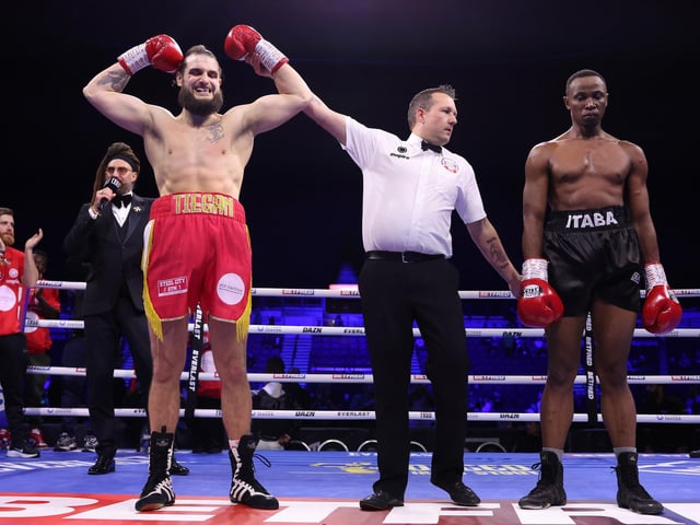 Liam Cameron's victory over a disinterested Hussein Itaba  was never in doubt. Picture: Mark Robinson/Matchroom Boxing