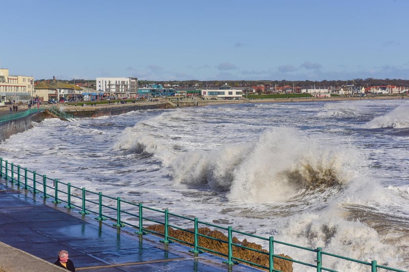 Met Office forecasters are predicting waves up to 15ft high this week.