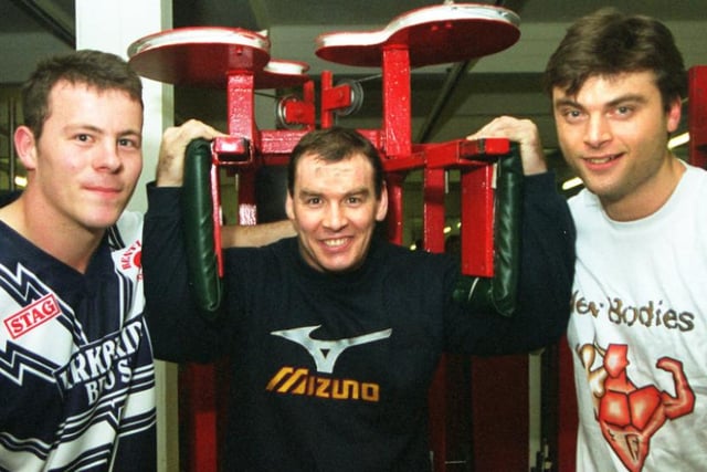 Coach Colin Maskell and Dragons player Gavin Morgan and Ian Wilson worked out back in 1998
