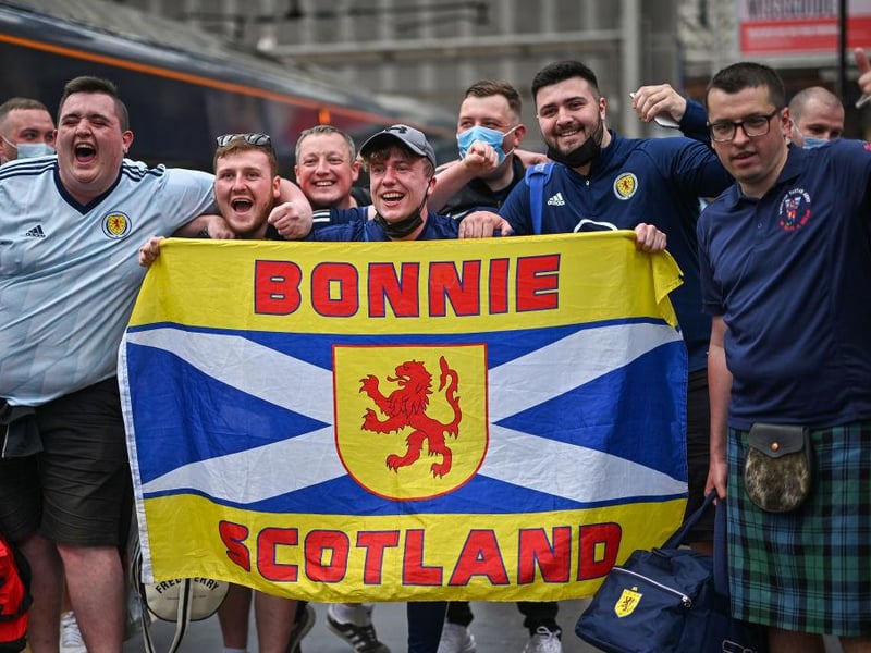 This group of lads were feeling bonnie as they headed to London for the long awaited Scotland vs England match.