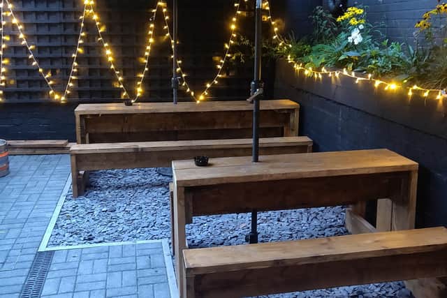 The Beer House has a new beer garden so customers can book a table for food and drink outside