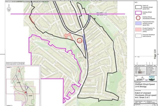 Map of new zone in Woodseats. Sheffield Council voted to introduce a new 20mph zone in a popular suburb as part of efforts to reduce speeding across the city.