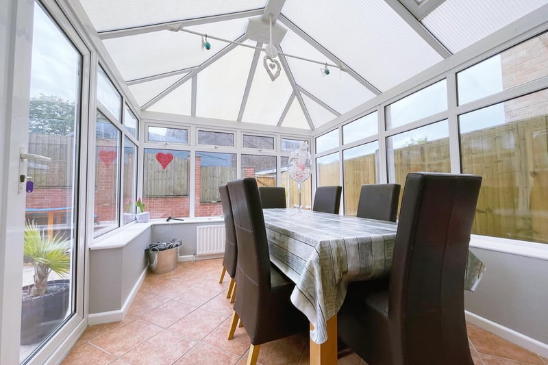 The conservatory is the perfect place to entertain and relax. It has a central heating radiator and access to the garden.