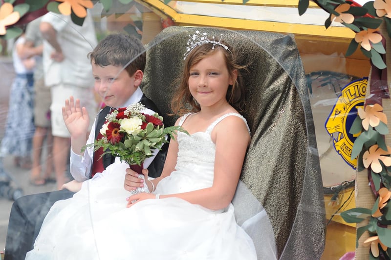 Carnival Queen Georgia McFarlane-Betts, aged 10 pictured with Oliver Morris, also 10.