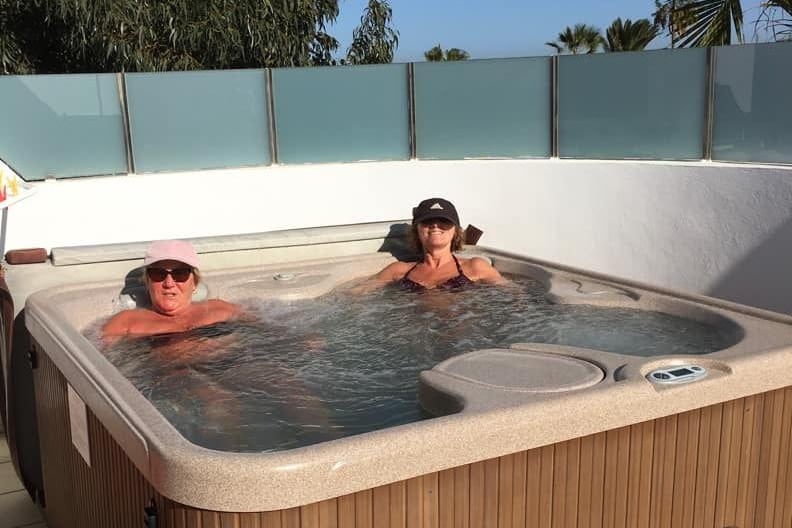 Natalie Tullis took this picture on holiday in Lanzarote with her husband, sister and brother in law.
