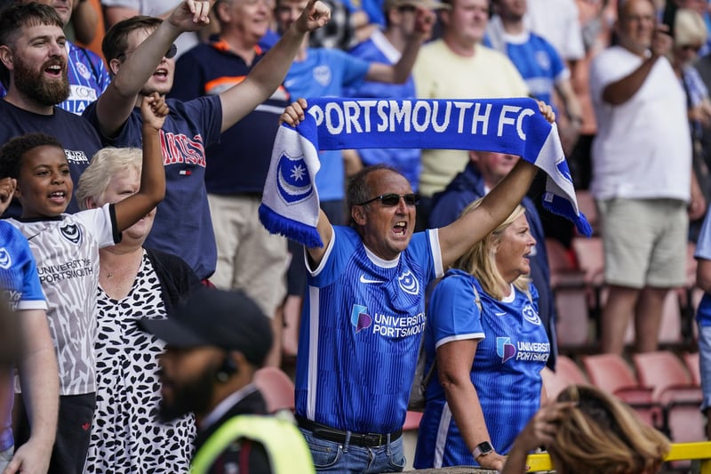 12 August 2023: It might have been August, but this Blues supporter proudly donned the Pompey scarf. 