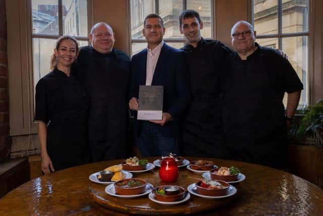 Cubana co-owner Adrian Bagnoli (centre) with the venue's four chefs