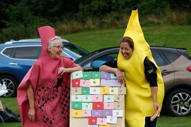 Denise and Kerrie ran an envelope stall at Bonnybridge Gala Family Fun Day which offered various prizes. Picture: Scott Louden.