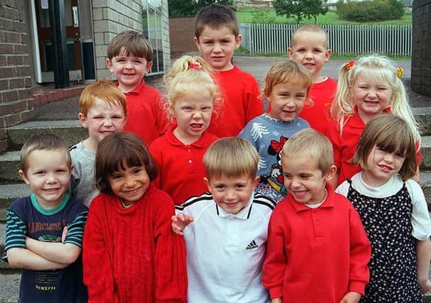 Enjoying their first days at school are these pupils at Watermead Infants School, Sheffield, September 1998
