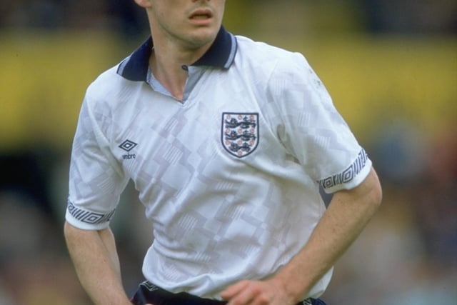 Nigel Clough is pictured here playing for England B during a match against Iceland at Wembley in 1991. He played his final match for the senior team against Germany on 19 June 1993.