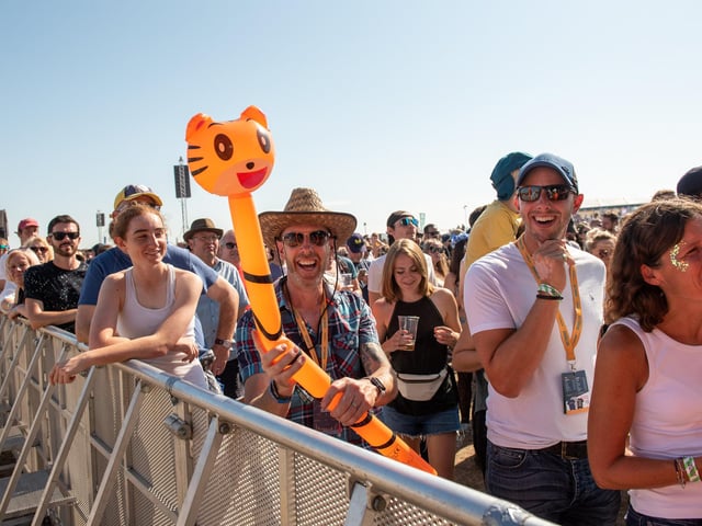 The crowd enjoying Band of Skulls on the Common Stage. Picture: (250819-034)