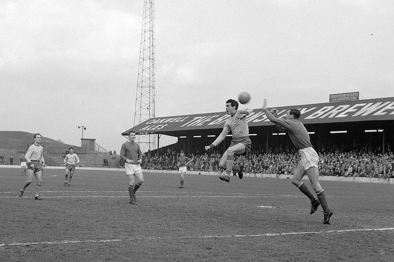Barnsley v Stags action in 1965.