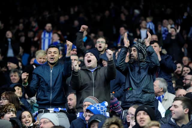 Owls fans at Hillsborough for the Championship game against Charlton Athletic on March 19, 2016