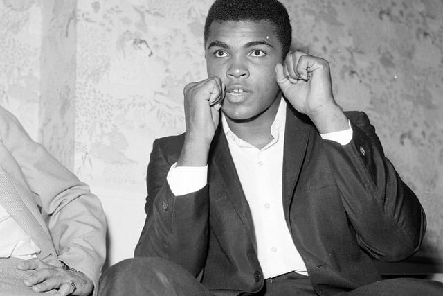 Boxer Muhammad Ali in Glasgow in 1965.