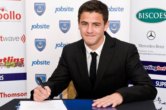 You'd be forgiven if you didn't recognise the Aussie. A 16-year-old Williams signs his Pompey Academy scholarship in 2010.