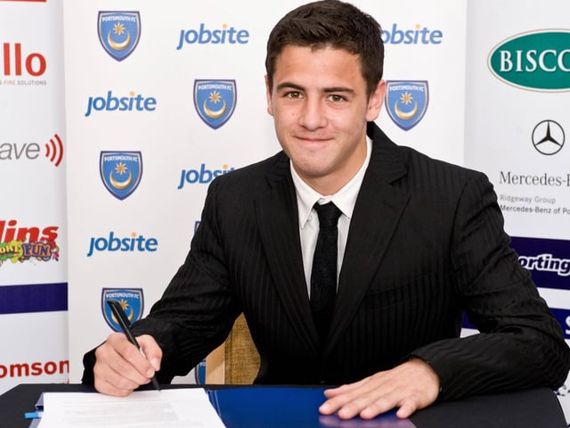 You'd be forgiven if you didn't recognise the Aussie. A 16-year-old Williams signs his Pompey Academy scholarship in 2010.