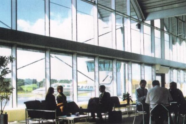 The departure lounge at Sheffield City Airport
