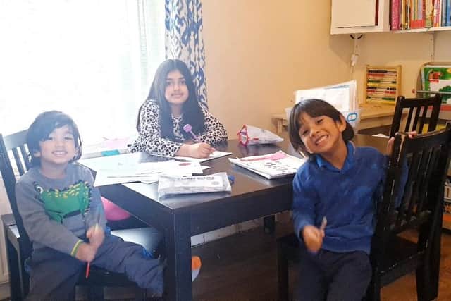 One Pye Bank parent, Sahyda and her children Rayhan, Hana, Aydin and Zidan have set up their own home school. She said: 'We are finding virtual school really useful, it is a fantastic resource for us at home."