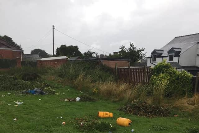 The mess left behind at Angram Bank in High Green, Sheffield, as travellers left on Friday