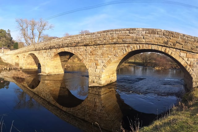 Pauperhaugh Bridge, spanning the River Coquet. With its five stone arches it is arguably the best looking bridge on that river. Picture by Jane Coltman