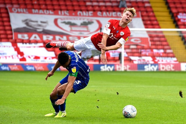 While Danny Fox was sent off for Wigan, Robinson was incredibly lucky to stay on the field following a horrific challenge on Kilian Ludewig. Barnsley boss Gerhard Struber was left raging - believing the Latics should have been reduced to EIGHT men.