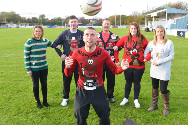 It's 2016 and the St Clare's Hospice Jolly Jumper appeal got strong support at South Shields FC. Were you pictured?